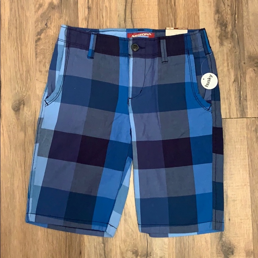 ✨NWT BOYS SZ. 8H CHINO BLUE PLAID SHORTS 🩳 ✨